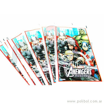 Bolsas plásticas de cotillón Avengers