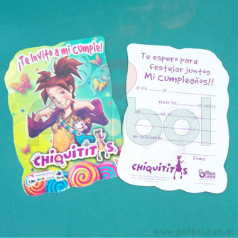 Invitaciones troqueladas Chiquititas