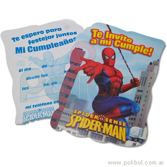 Invitaciones troqueladas Spiderman 3