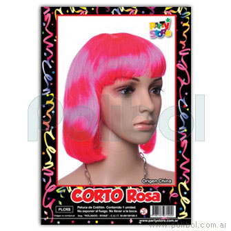 Peluca Corto Rosa