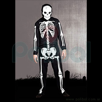 Disfraz para adultos de Esqueleto Talle 4