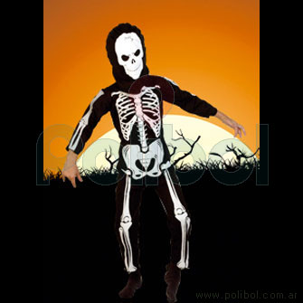 Disfraz de Esqueleto Talle 4