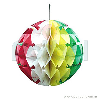 Guirnalda con forma de bola multicolor.