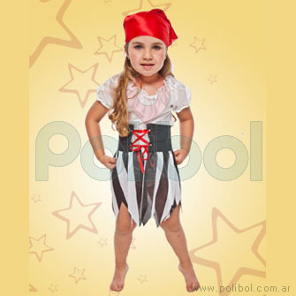Disfraz de nena Pirata Talle 2