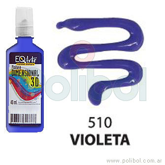 Dimensional 3D Violeta Glitter