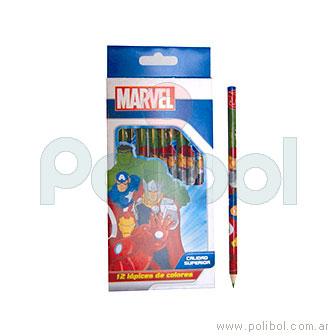 Lápices de colores Marvel x12