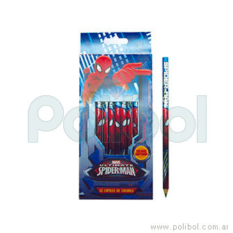 Lápices de colores Spiderman x12