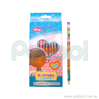 Lápices de colores Doctora juguetes x12
