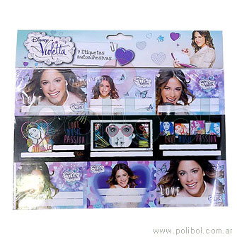 Etiquetas Violetta x 9