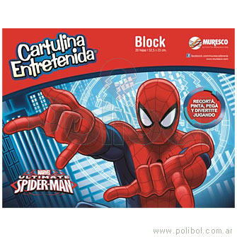 Block Cartulinas Spiderman