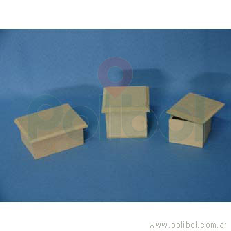 Caja cuadrada de fibrofácil 5 cm.