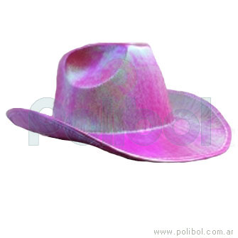 Gorro Sombrero Cowboy Brillo Tornasolado Vaquero Carioca X4