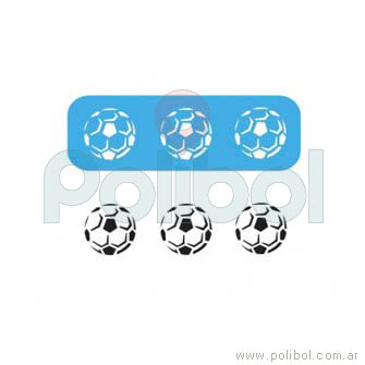 Stencil de pelotas de futbol mini