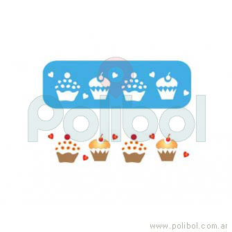 Stencil de cupcakes mini