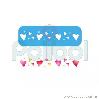 Stencil de corazones y lunares mini