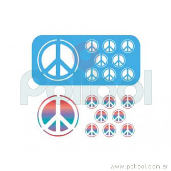 Stencil del Símbolo de paz grande