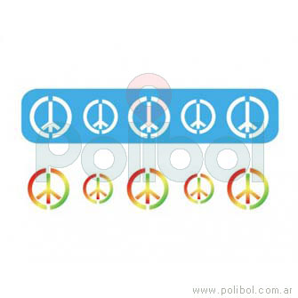 Stencil  de símbolos de paz mediano