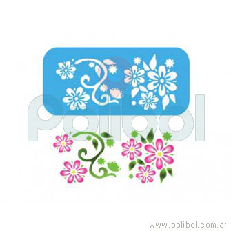 Stencil de sueño floral grande