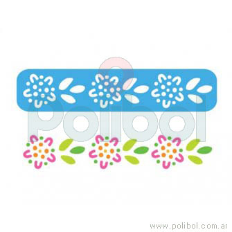 Stencil de 3 flores