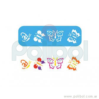 Stencil de bellas mariposas mini