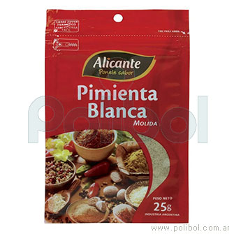 Pimienta blanca molida