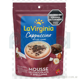 Café Cappuccino Mousse de chocolate y avellana