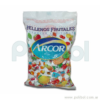 Caramelos rellenos frutales 810 gr.