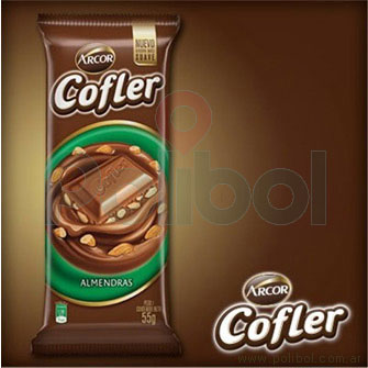 Barra de chocolate con almendras
