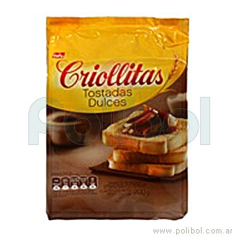Galletitas Criollitas tostadas dulces.