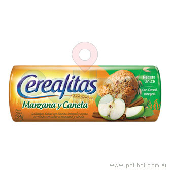 Galletitas dulces sabor manzana y canela 134gr.