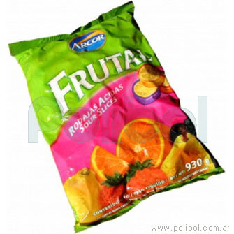 Rodajas ácidas frutales 930 gr.