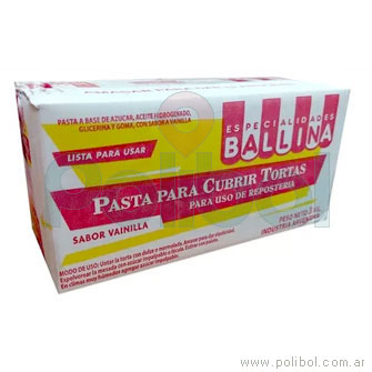 Pasta cubre tortas sabor vainilla