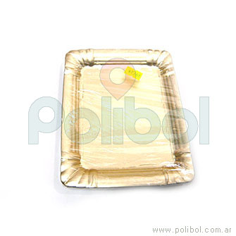 Diplomático rectangular doradas 1/4 kg.