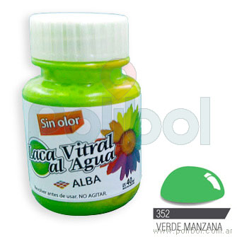 Laca Vitral al Agua Verde Manzana 352
