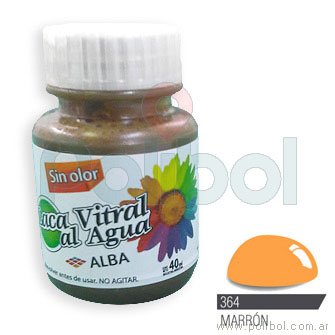 Laca Vitral al Agua Marrón 364
