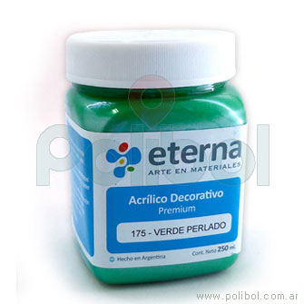 Acrílico decorativo 250ml. Verde Perlado