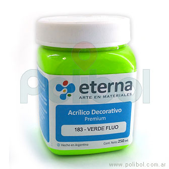 Acrílico decorativo 250 ml. Verde Fluo