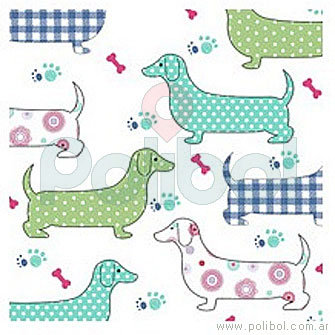 Servilletas Tissue 3 pliegos Dachshunds