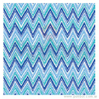 Servilletas Tissue 3 pliegos Zigzag Stripes Blue