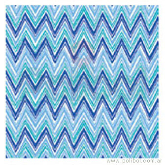 Servilletas Tissue 3 pliegos Zigzag Stripes Blue
