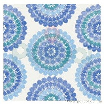 Servilletas Tissue 3 pliegos Doilies Blue