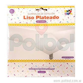 Mantel liso plateado.