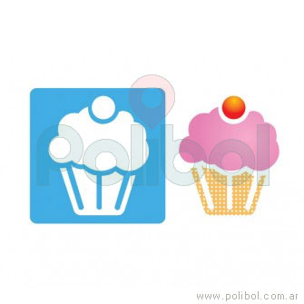 Stencil de cupcake grande