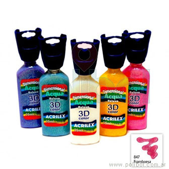 Dimensional 3D acqua color frambuesa 35 ml.