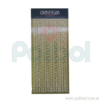Stamping flexible autoadhesivo color oro N20