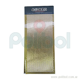 Stamping flexible autoadhesivo color oro N15