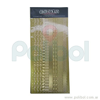 Stamping flexible autoadhesivo color oro N10