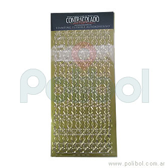 Stamping flexible autoadhesivo color oro N07
