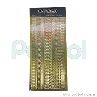Stamping flexible autoadhesivo color oro N05
