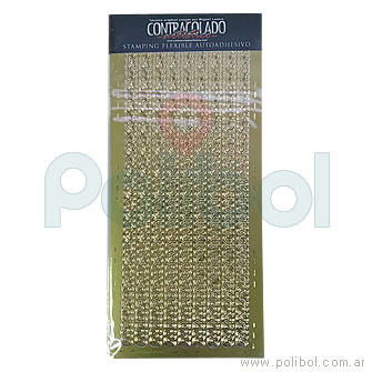 Stamping flexible autoadhesivo color oro N04
